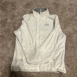 The North Face white fuzzy Jacket